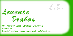 levente drahos business card